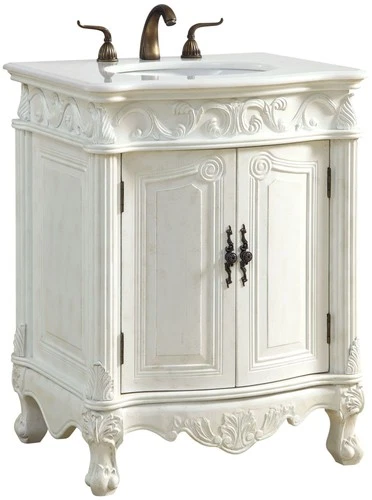 Elegant Lighting VF-1008-VW Danville 30" Tall Cabinet and Quartz - Vintage Mint - Picture 6 of 12