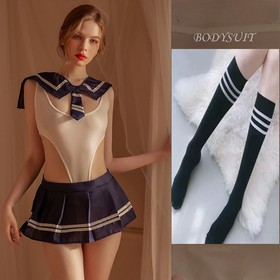 Sexy Women Lingerie Schoolgirl College Cosplay Outfit Nightdress Cosplay Bodycon