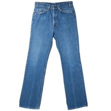 VINTAGE LEVIS 517 BLUE JEANS INDIGO ORANGE TAG 1980S SIZE 32X32 MADE IN USA