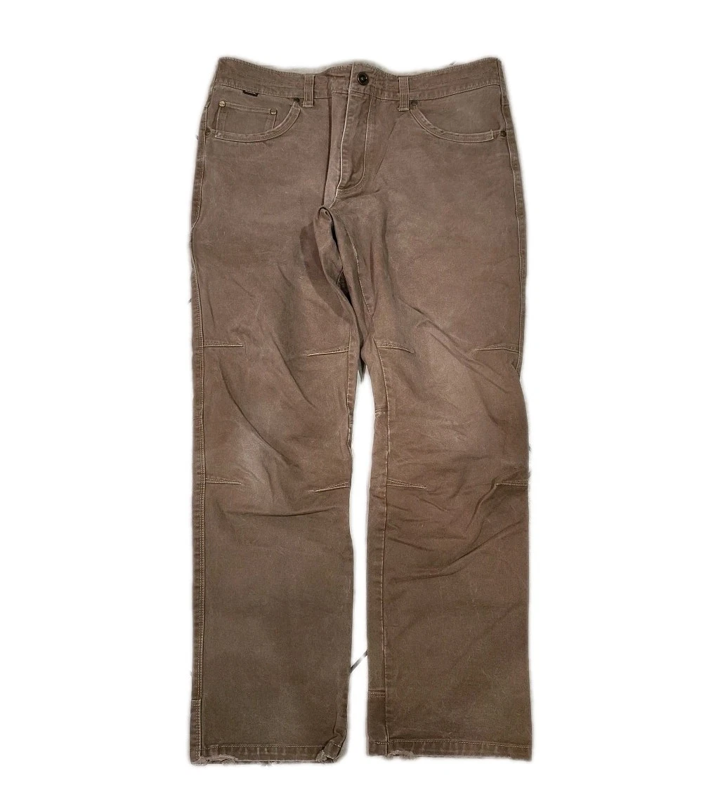 KUHL Free Rydr Pant Men 36x30 Beige Tapered Leg Articulated Knee Hiking Work