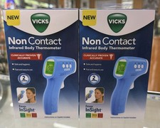Lot Of 2 Vicks Non Contact Infrared Body Thermometer with Fever Insight baby
