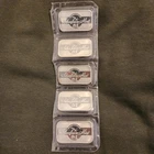 Silver Towne Mint 5 Ounces Of Silver Bars
