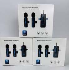 3in1 Wireless Lavalier Microphone for iPhone, Android Camera, USB-C Mini Micro