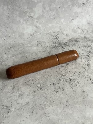 Vintage Dunhill London hellbraunes Leder Einzel Zigarrenetui