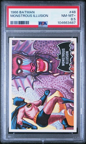 1966 Topps Batman Black Bat #48 Monstrous Illusion