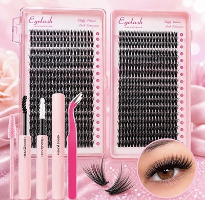 Natural Lash Cluster Kit Wispy Lash Extension for Curl Cluster Eyelash