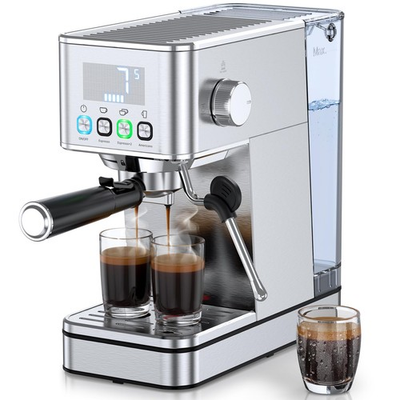 #ad Espresso Machine 20 Bar Stainless Compact Espresso Maker with Steam Milk Fro... $135.93
