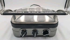 Cuisinart GR-4N 5-in-1 Fold Out Griddle Grill Griddler Panini Press Maker