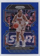 2021-22 Panini Prizm Blue Wave Prizm Drazen Petrovic #292 HOF v8v