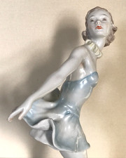 Rosenthal Porzellan Figur Tänzerin Marianne Simson 1738 LF. Gronau 29,5cm DANCER