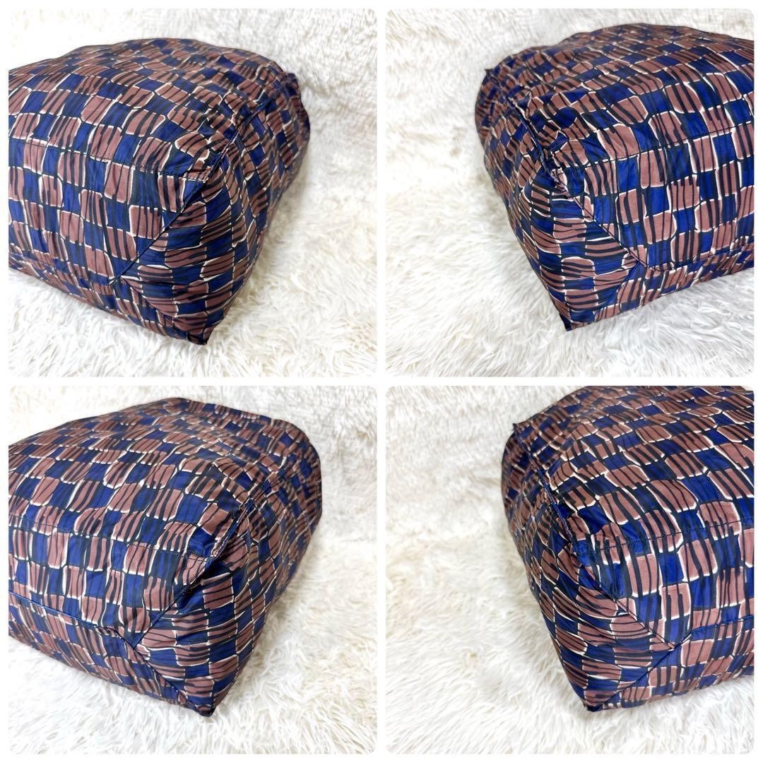 PRADA Nylon Tote Bag Brown Blue Women's Made in Italy Authentic USED From JAPAN thumbnail 7