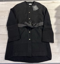 Cappotto Salvatore Ferragamo 100% Puro Cashmere Kashmere Nero Donna XS