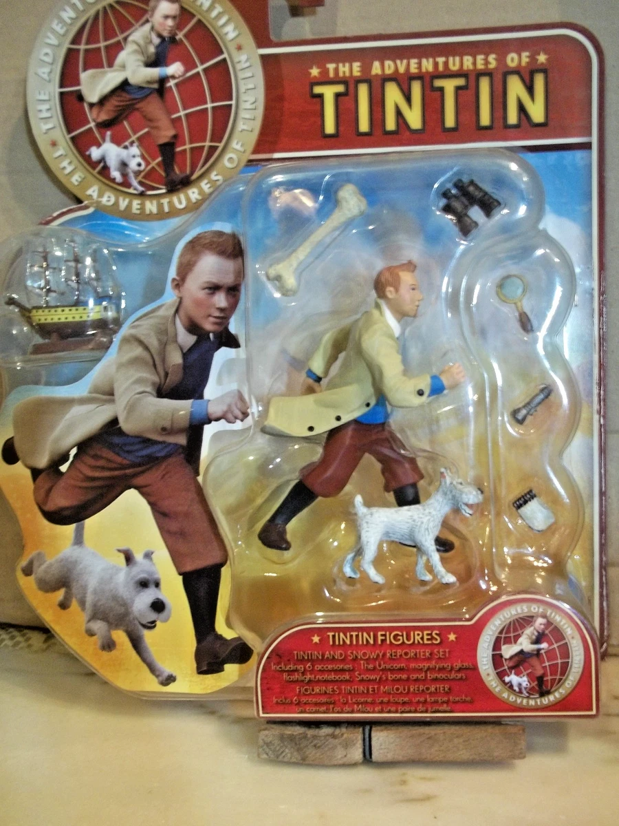 FIGURINES TINTIN ET MILOU REPORTER. INCLUS 6 ACCESSOIRES. Collection 2011