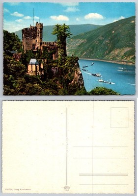 Continental Burg Rheinstein River View Postcard