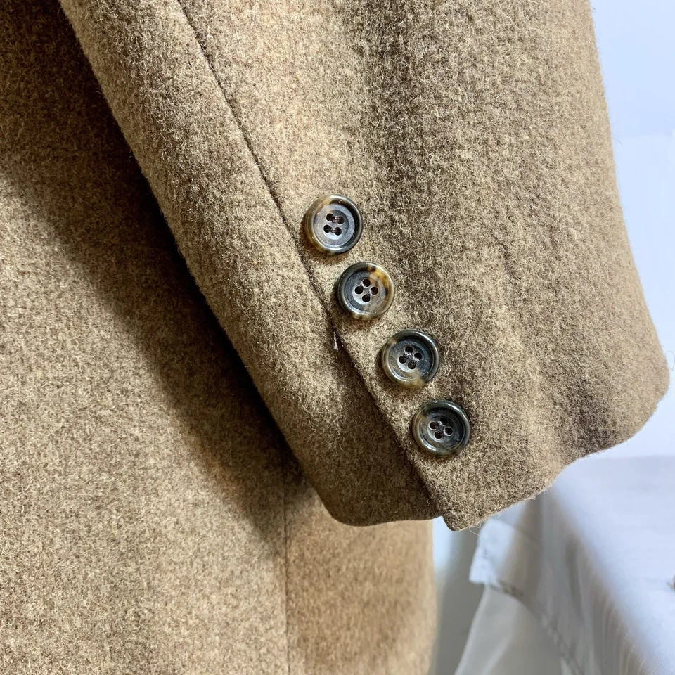 Lord & Taylor Camel Hair Blazer Mens Size 42R Tan Grant Thomas Sport Suit Jacket - Image 3 of 4