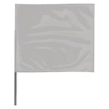 Marking Flag, Vinyl, 18" Wire Staff, Blank, 18" L., 100 Pk, 4518Sv-200