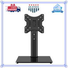 TVON Universal Swivel TV Stand for 20-43" TVs with Glass Base  Height Adjust