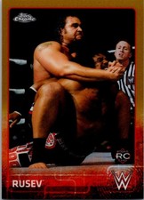 2015 Topps Chrome WWE Gold Refractors #61 Rusev 24/50
