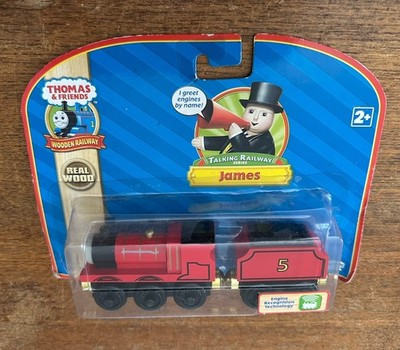 2008 Learning Curve Wooden Thomas Train RFID Talking Railways James! New!