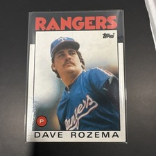 Topps 1986 Dave Rozema #739 Texas Rangers MLB Baseball Card Vintage Original