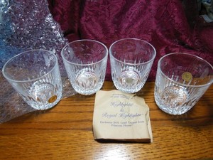 PRINCESS HOUSE HERITAGE COLLECTION CRYSTAL 10 OZ OLD FASHION GLASS - 4 PCS TOTAL
