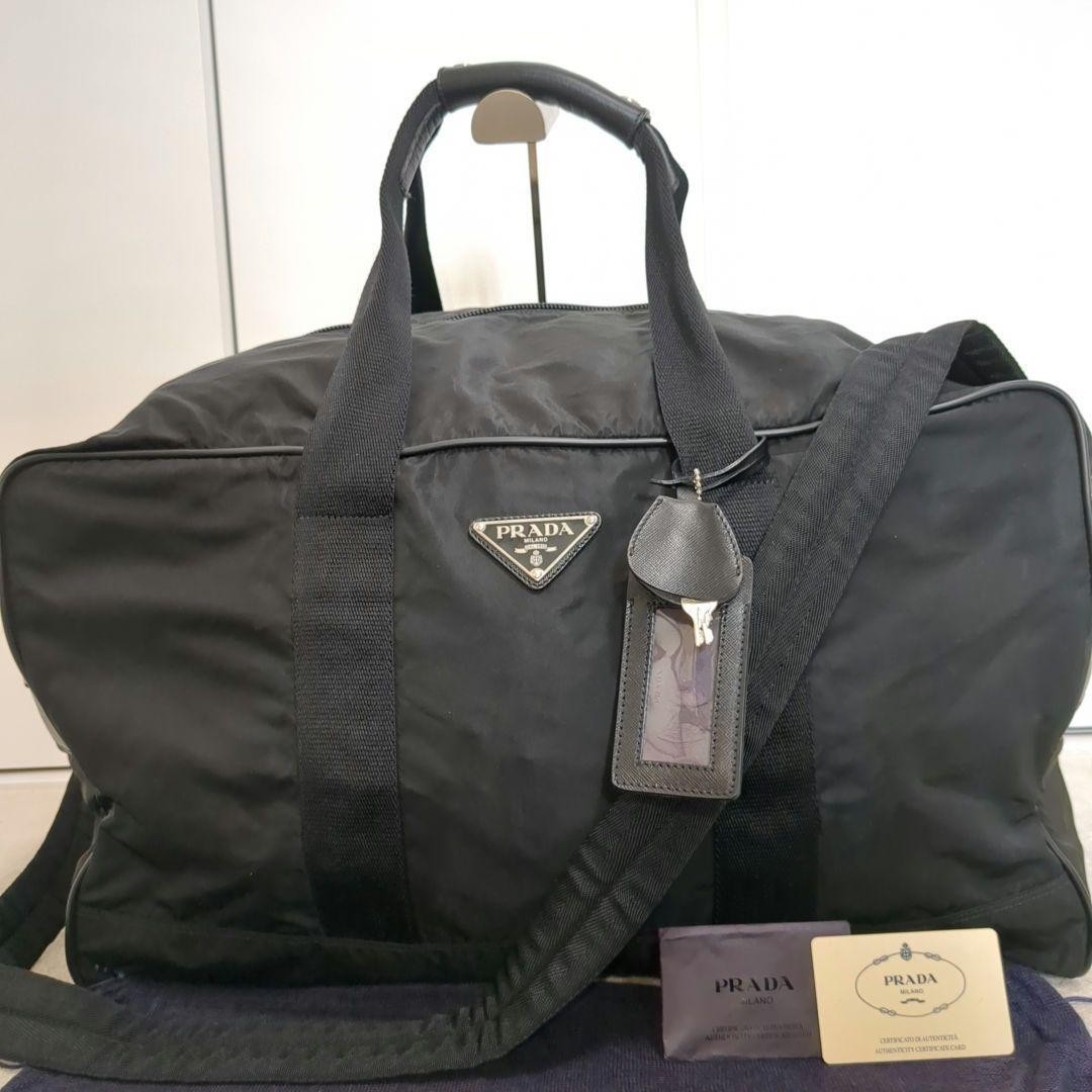Excellent condition PRADA Boston bag 2way black triangle logo tessuto nylon thumbnail 2