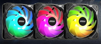 MSI Rainbow Mystic 120 ARGB Fan 3Pack Addressable RGB Effect 600-1500RPM / Fedex
