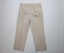 Vintage 70s Streetwear Mens 34x29 Wool Knit Wide Leg Chino Pants Trousers USA
