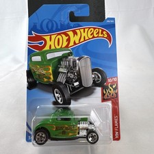 Hot Wheels 1932 '32 Ford HW Flames Green Early Times Hot Rod Diecast 246/365