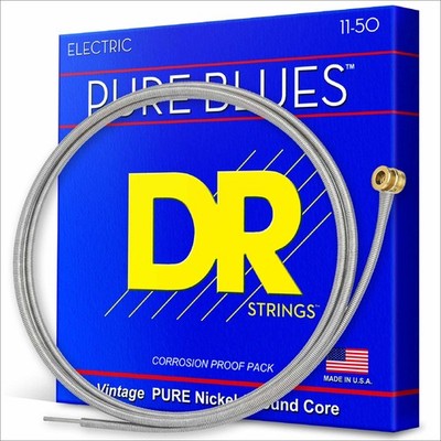 DR Strings PHR-11 Pure Blues Nickel Electric Guitar - Silver