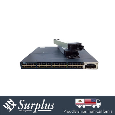 48 Port PoE+ 1GB RJ45 Cisco Managed Switch Dual PSU w/ Ears | 2x 10GB SFP+