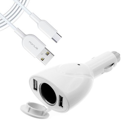 For iPhone 16/17/Pro/Max/Air - 2-Port USB Charger 6ft Type-C Cable Power Cord