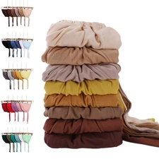 Solid Color Undercap Adjustable Beanie Modal Soft Inner Hijab Hat Headscarves