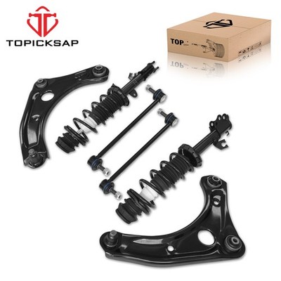 6pcs Front Lower Complete Struts Control Arm Sway Bars Kit