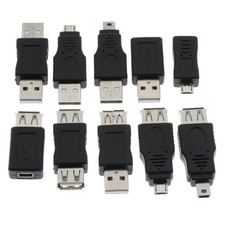10Piece OTG 5 pin F/M Charging Adapter Converter Micro USB Male to Female
