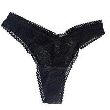 Aerie Thong Underwear Black Lace Size L NWT Women s Intimates Panty