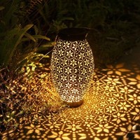 Solarlaterne FüR AußEn, Metall, IP65 Wasserdicht, LED Dekorative Solarlampen...