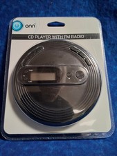 Portable CD Player FM Radio Earbuds Battery Operated Anti Skip LCD Display Onn