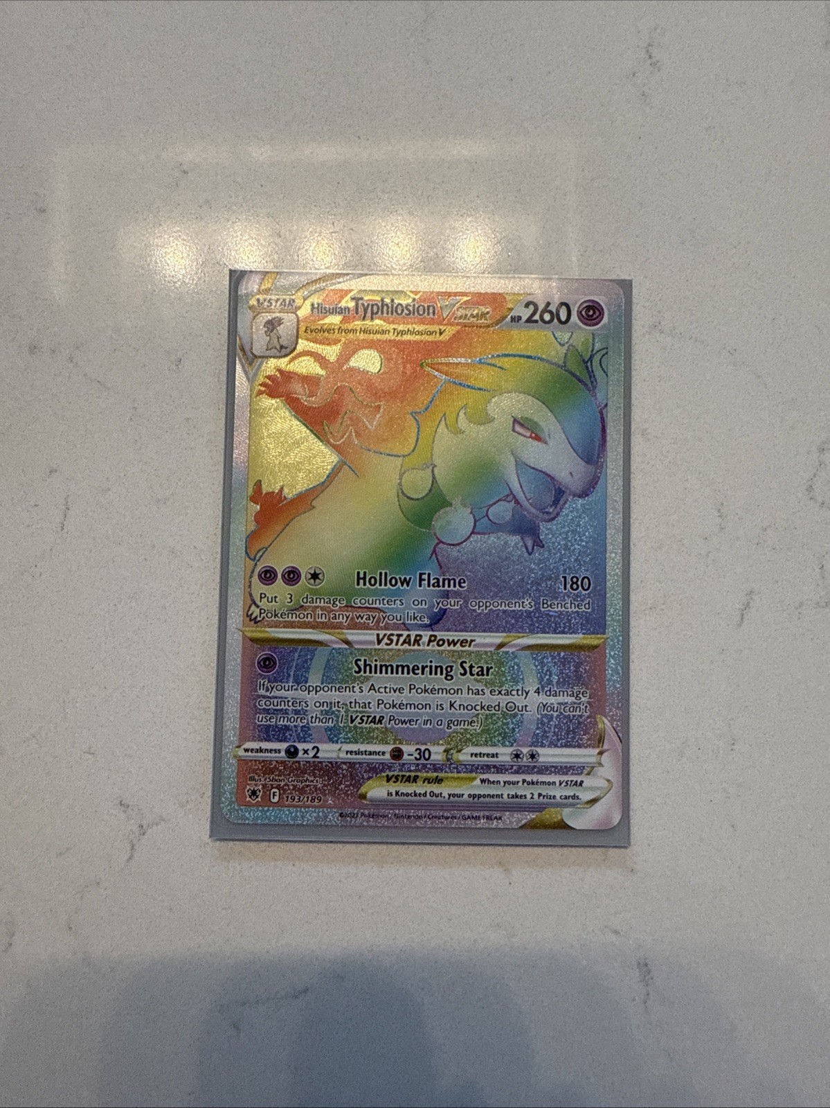 Ungraded Hisuian Typhlosion V Star Astral Radiance 193/189