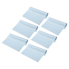 Microfiber Cleaning Cloth 7" x 6" Soft for Camera Lens Eyeglasses Blue 20pcs