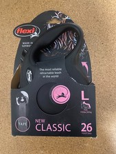 NEW Flexi Classic 26' Large Dog Max 110 lbs. Retractable Leash Black