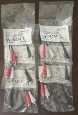 Lot of 6 RCA Y Splitter Audio Jack Cable Adapter 2 Female to 1 Male 6 inch cable