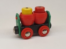 BRIO 33621 Zement Waggon Ladung Holzeisenbahn...