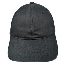 Outdoor Cap Strapback Baseball Cap Black One Size Adjustable Vented Holes Blank