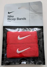 Nike Football Bicep Bands Adult Red/White