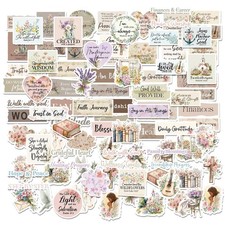 Koazava 100 Pcs Vision Board Stickers for Women, Positive Affirmation Flower