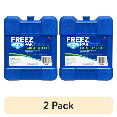 Freez Pak LARGE Icicle Reusable Camping/Cooler Ice Pack Substitute Blue, 2 Pack