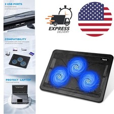 Portable USB Laptop Cooling Pad 15.6 to 17 Inch with Adjustable Height Settings