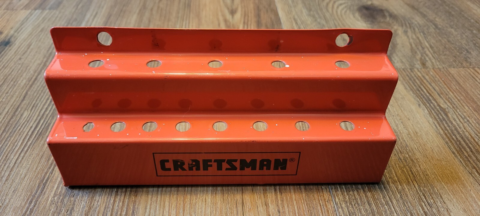 Craftsman Tools Wall Mount Metal Drill Bits Holder Organizer 13 Slots