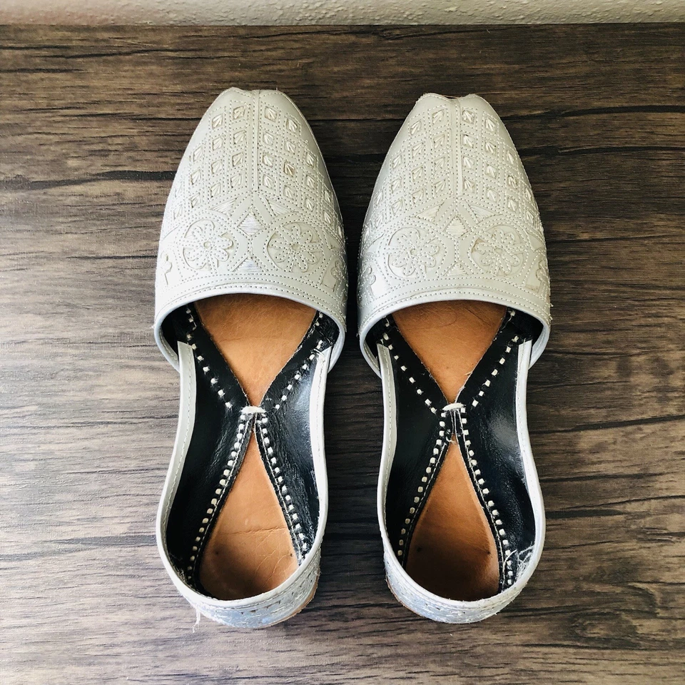 Men’s Khussa Jutti Ethnic Sherwani Bridal Handmade Traditional Indian Shoe Sz 10 - Image 2 of 4